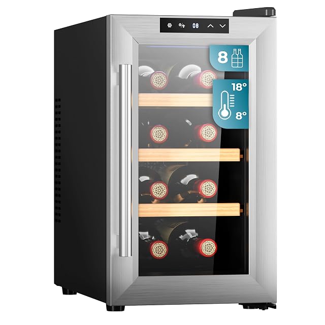 Vinoteca Cecotec Bolero Grandsommelier 830 CoolWood da 8 bottiglie