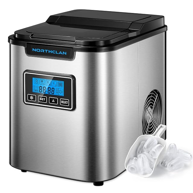 Macchina per il ghiaccio da banco NORTHCLAN 1226 con display LCD